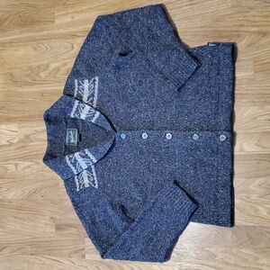 Woolrich Shawl Collar Cardigan Womens Petite L Gray